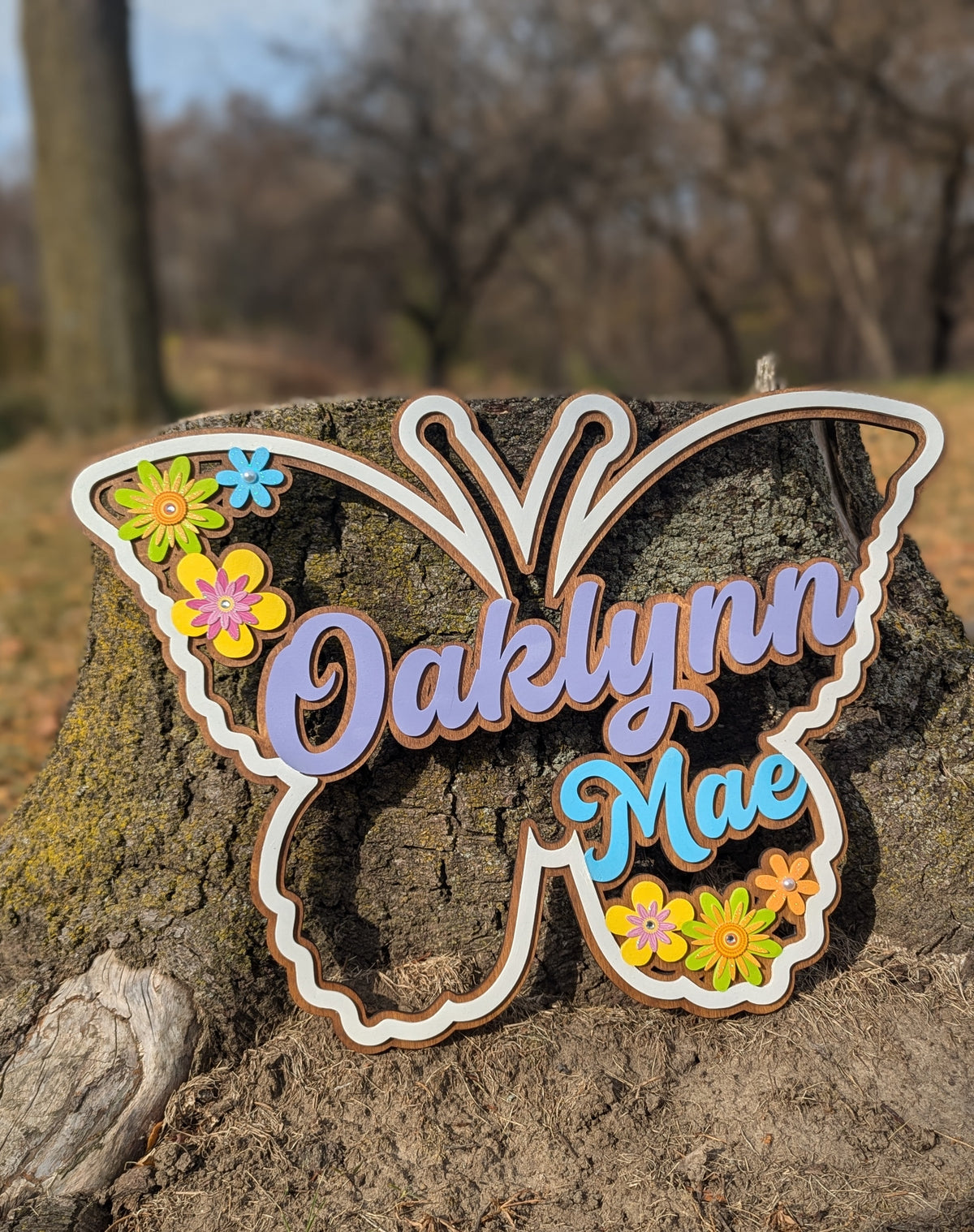 Custom Name Butterfly