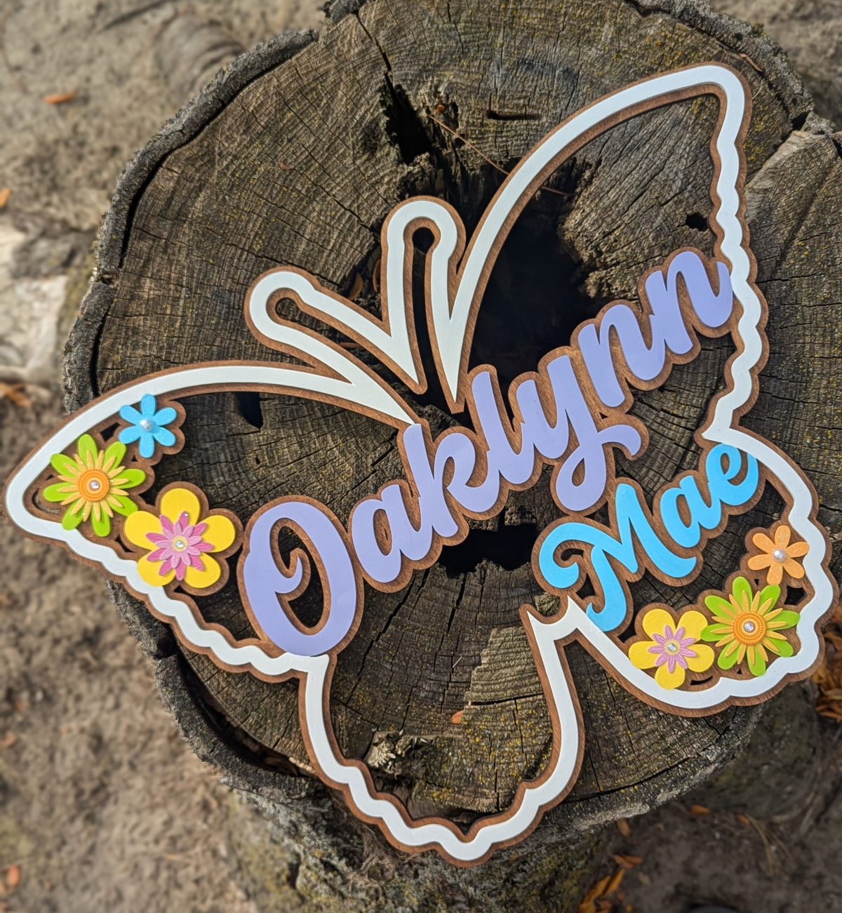 Custom Name Butterfly