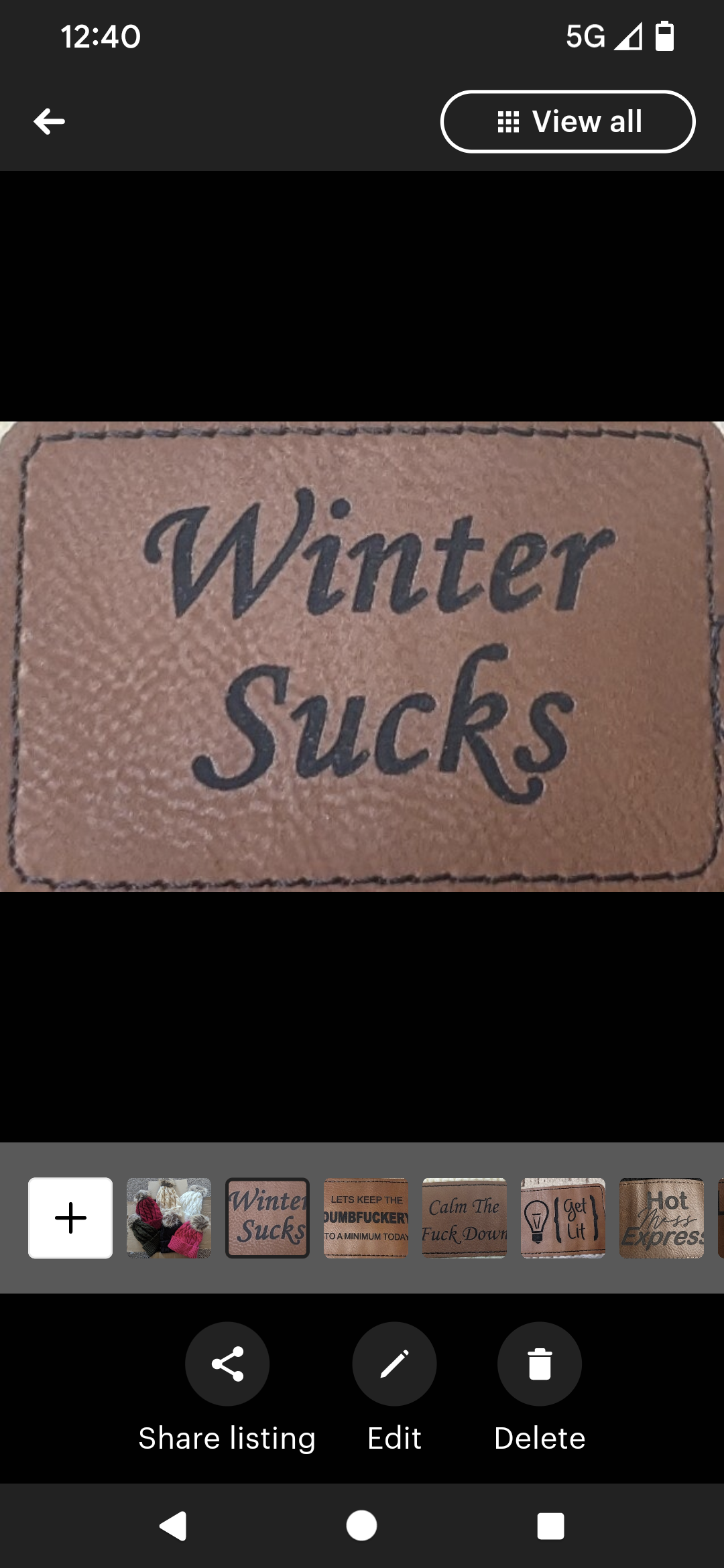 PomPom Beanies with Leatherette patches