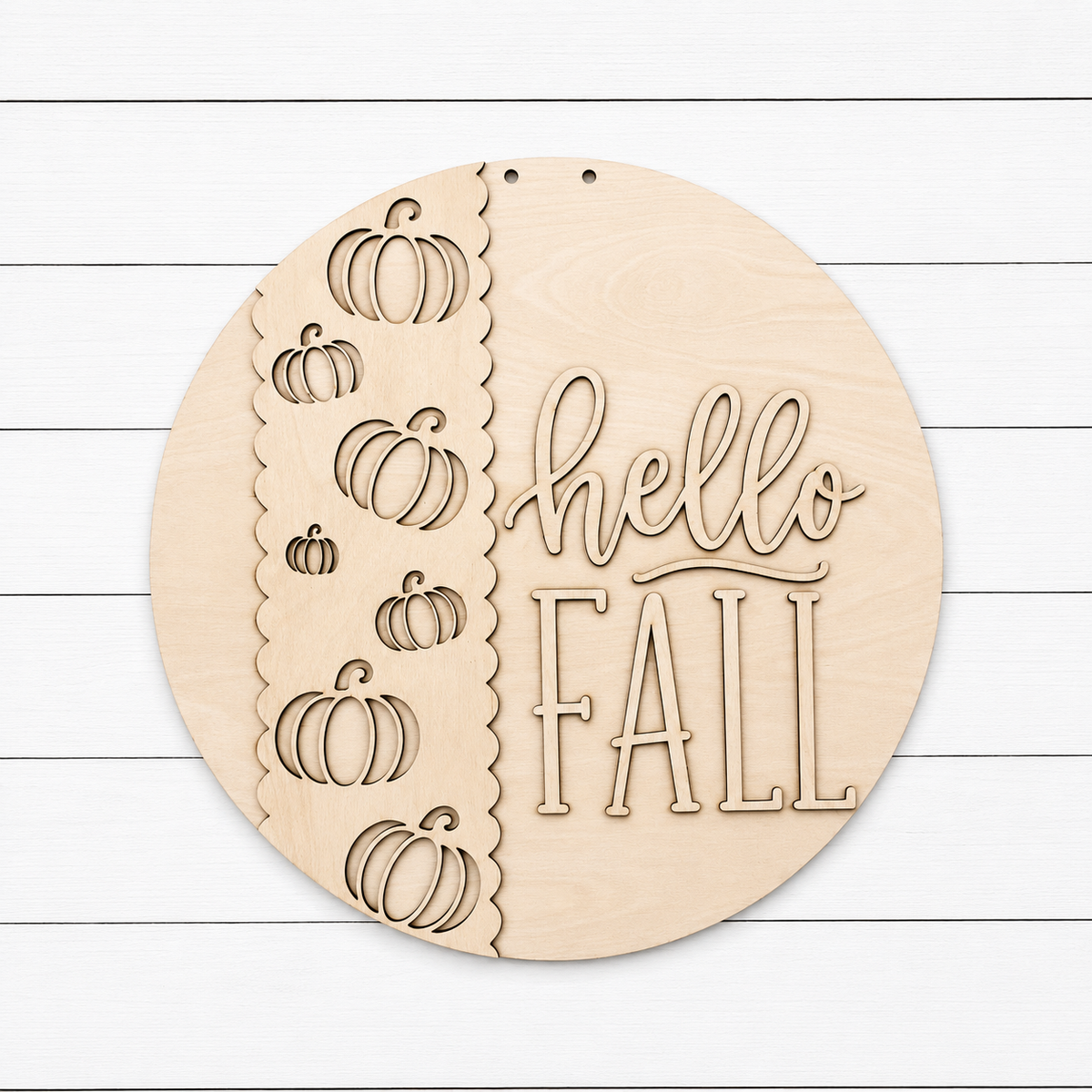 Hello Fall Round Door Sign DIY Kit