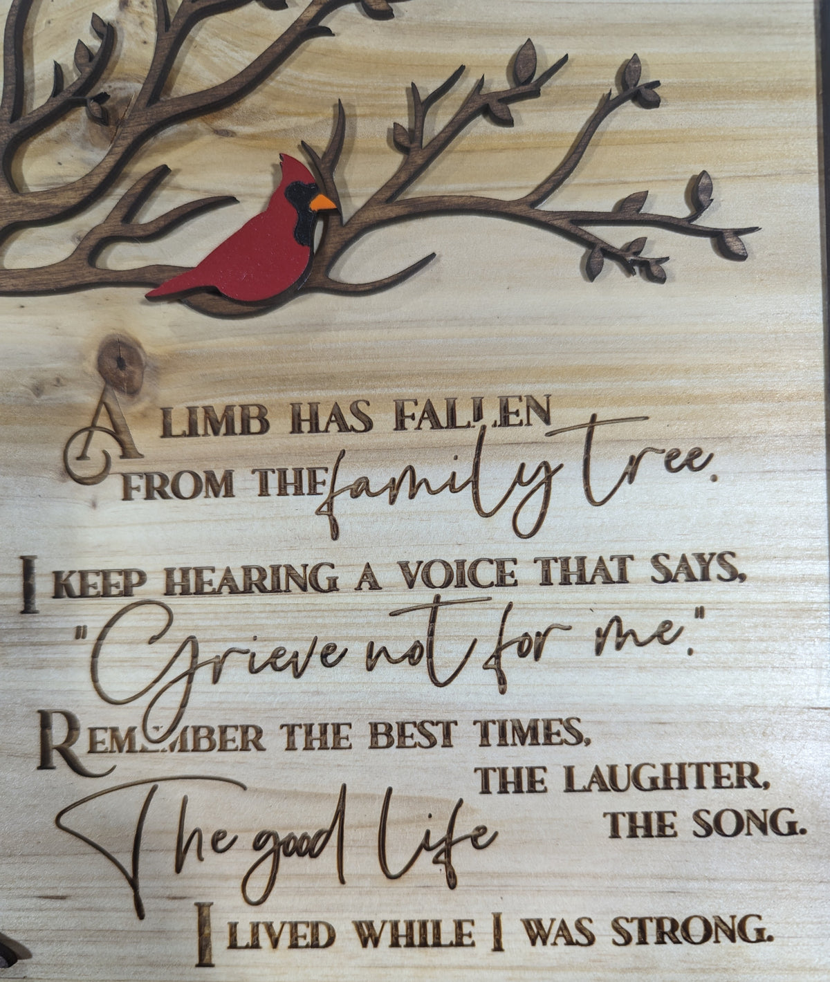 Limb Has Fallen  Plaque