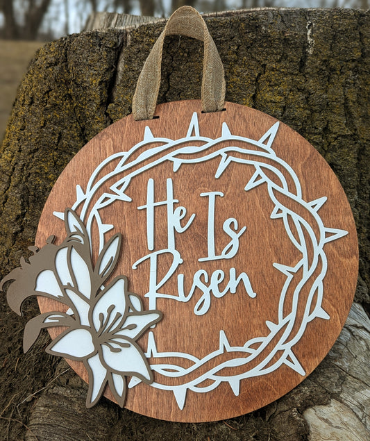 He Is Risen wall plaque
