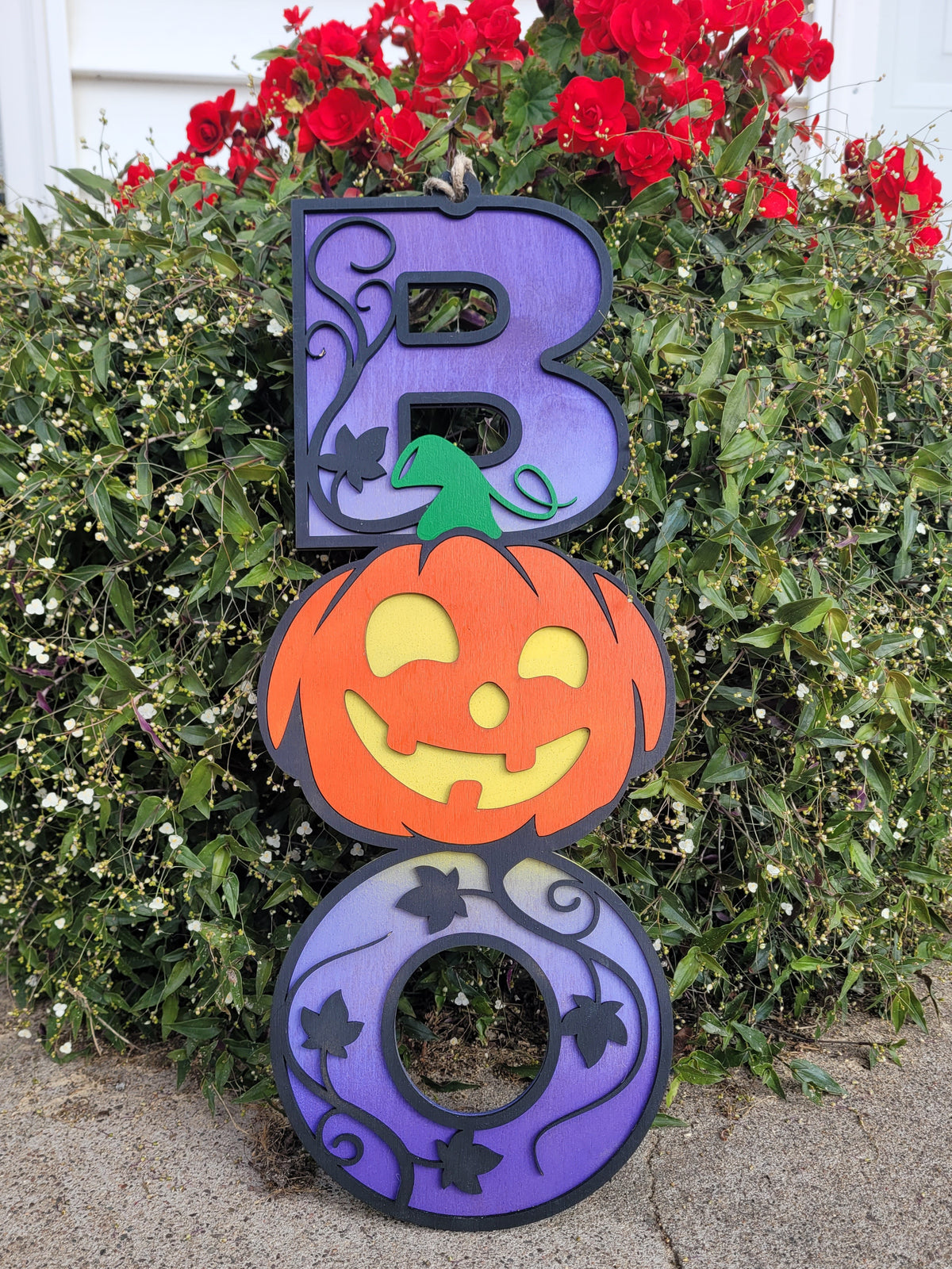 BOO Sign with Pumpkin
