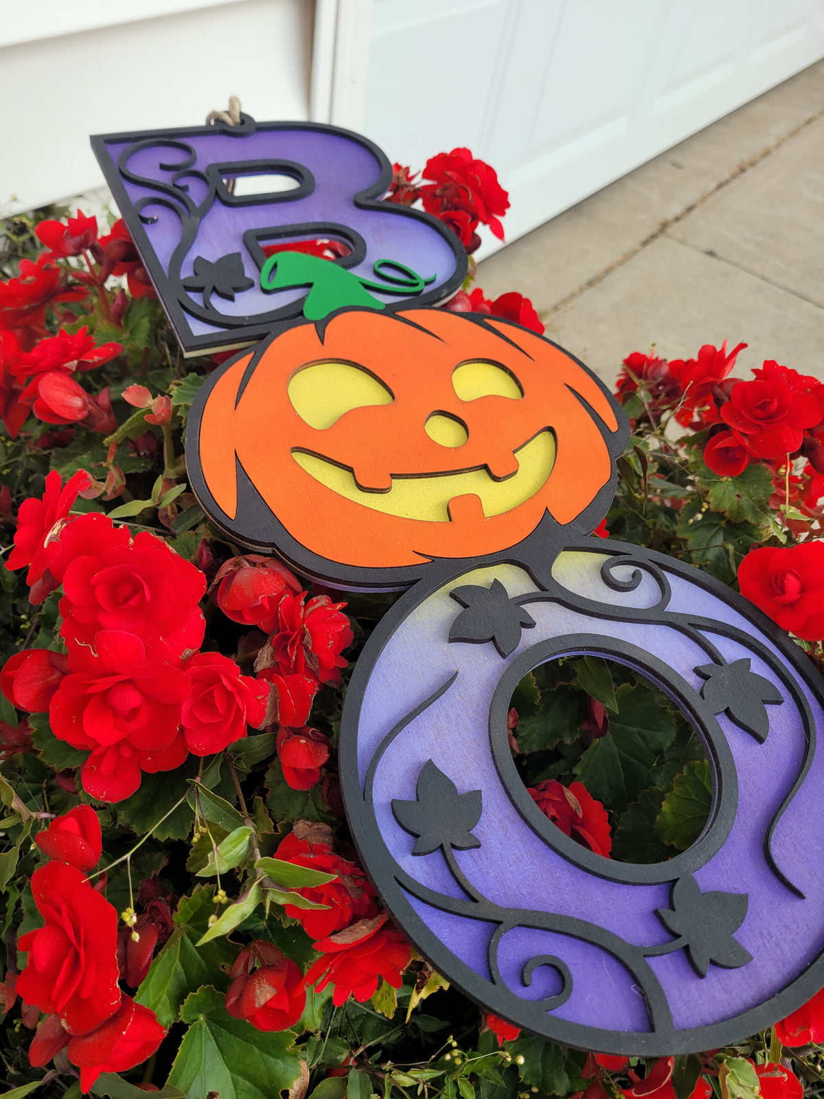 BOO Sign with Pumpkin